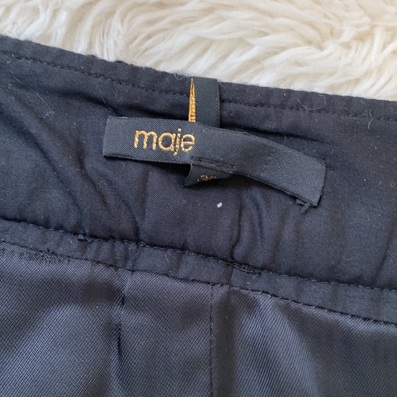 MAJE Jupe Courte Jarlone Wool Blend Houndstooth Mini Skirt Size sz 36 - Picture 3 of 7